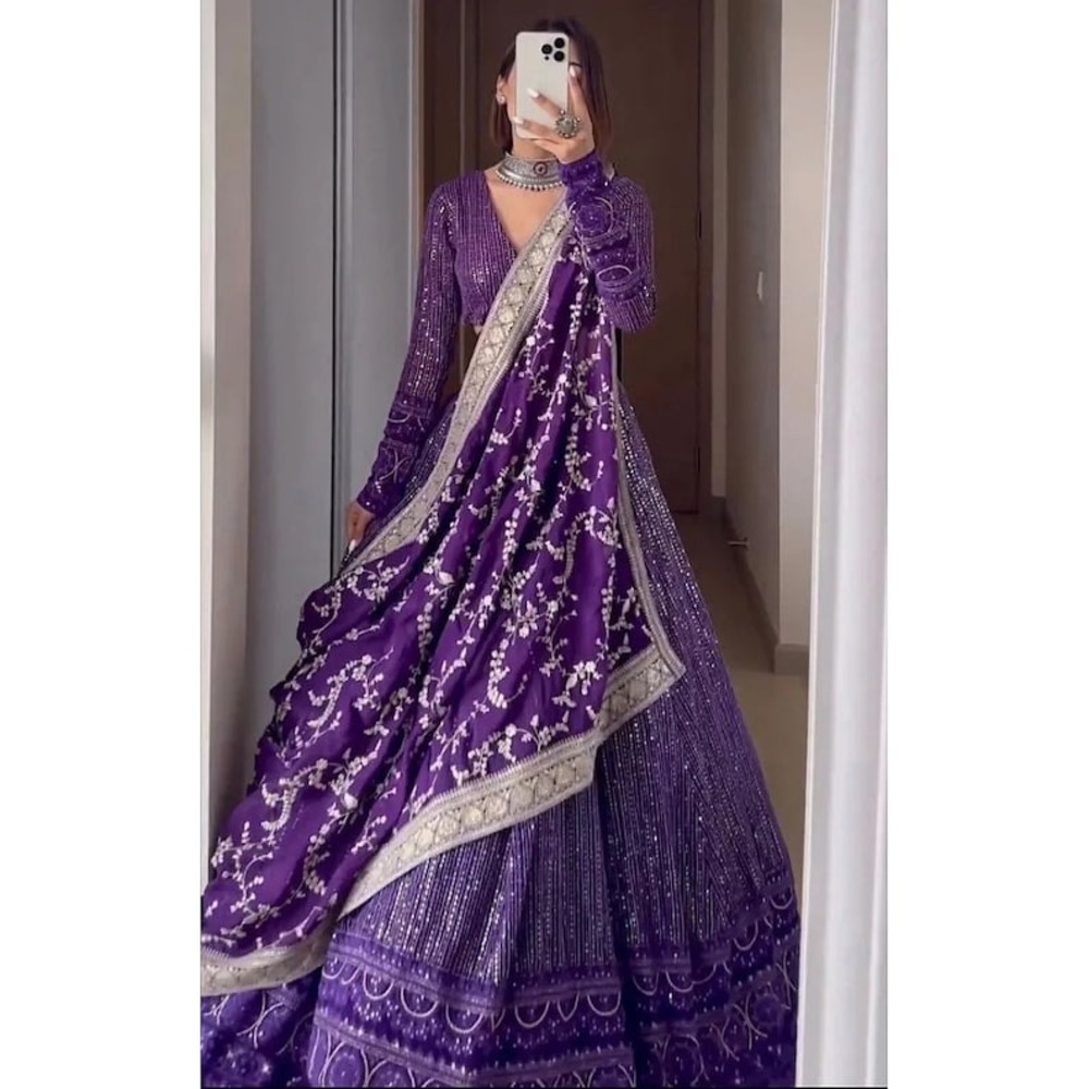 Purple lehenga choli